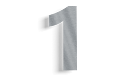 RVS huisnummer 1 - 150mm