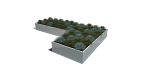 Verzinkt staal plantenbak Kansas 1200