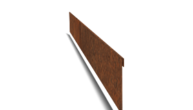 Cortenstaal kantopsluiting geplet 130mm complete set per 15 meter