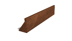 Cortenstaal keerwand recht 1500mm (hoogte 300mm)