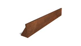 Cortenstaal keerwand recht 2000mm (hoogte 300mm)
