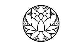 Metalen wanddecoratie Lotus Flower