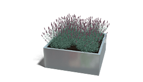 Verzinkt staal plantenbak Miami 1000x1000