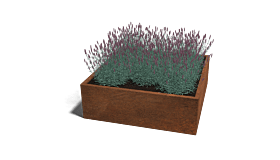 Cortenstaal plantenbak Miami 1200x1200