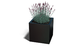 Gepoedercoat staal plantenbak Miami 400x400
