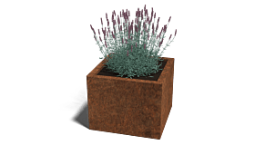 Cortenstaal plantenbak Miami 500x500