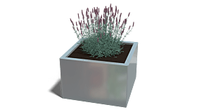Verzinkt staal plantenbak Miami 600x600