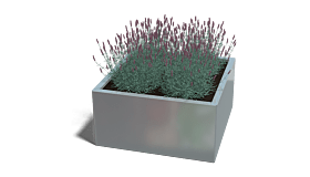 Verzinkt staal plantenbak Miami 800x800