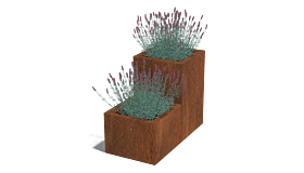 Cortenstaal plantenbak Miami special II 400