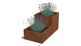 Cortenstaal plantenbak Miami special II 600