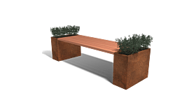 Cortenstaal plantenbaktafel Florida Type L