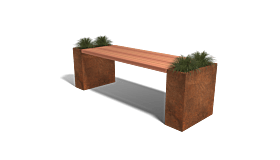 Cortenstaal plantenbaktafel Florida Type M