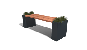 Gepoedercoat staal plantenbaktafel Florida Type M