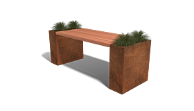Cortenstaal plantenbaktafel Florida Type S