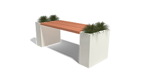 Gepoedercoat staal plantenbaktafel Florida Type S