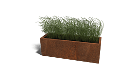 Cortenstaal plantenbak Texas 400x1200