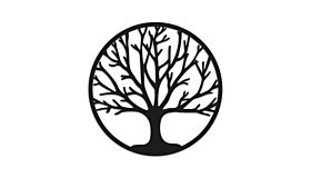 Metalen wanddecoratie Tree