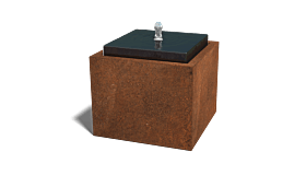 Cortenstaal waterornament 500x500x400