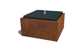 Cortenstaal waterornament 800x800x400
