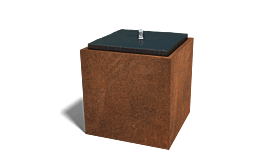 Cortenstaal waterornament 800x800x800