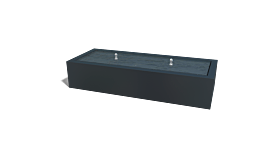 Aluminium watertafel 2000x800x400