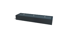 Aluminium watertafel 3000x800x400