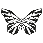 Metalen wanddecoratie Butterfly 2.0
