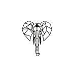 Metalen wanddecoratie Elephant 2.0