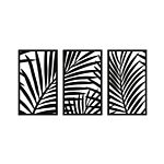 Metalen wanddecoratie Ferns 3-parts