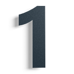Zwart RVS huisnummer 1 - 500mm