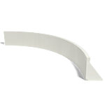 Gepoedercoat staal keerwand binnenbocht 1500x1500mm (hoogte 300mm)