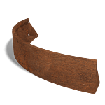 Cortenstaal keerwand buitenbocht 1500x1500mm (hoogte 300mm)