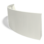 Gepoedercoat staal keerwand buitenbocht 1500x1500mm (hoogte 600mm)