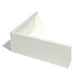Gepoedercoat staal keerwand buitenhoek 1000x1000mm (hoogte 400mm)