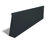 Gepoedercoat staal keerwand recht 2000mm (hoogte 600mm)