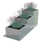 Verzinkt staal plantenbak Miami special III 600