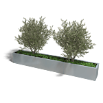 Verzinkt staal plantenbak Texas xxl 3000x400