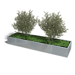 Verzinkt staal plantenbak Texas xxl 3000x800