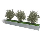 Verzinkt staal plantenbak Texas xxl 4000x600