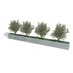 Verzinkt staal plantenbak Texas xxl 5000x400