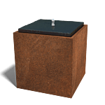 Cortenstaal waterornament 800x800x800