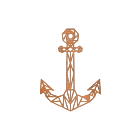 Cortenstaal wanddecoratie Anchor *OP=OP