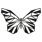 Metalen wanddecoratie Butterfly 2.0