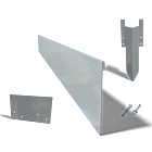 Verzinkt staal kantopsluiting geplet 130mm complete set per 24 meter