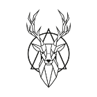 Metalen wanddecoratie Deer 2.0