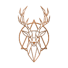 Cortenstaal wanddecoratie Deer 2.0