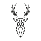 Metalen wanddecoratie Deer 1.0