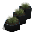 Gepoedercoat staal plantenbak Denver special III 500