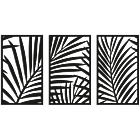 Metalen wanddecoratie Ferns 3-parts