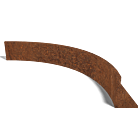 Cortenstaal keerwand binnenbocht 1500x1500mm (hoogte 300mm)